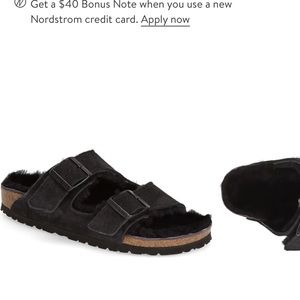 Size 38 shearling Birkenstock NEW